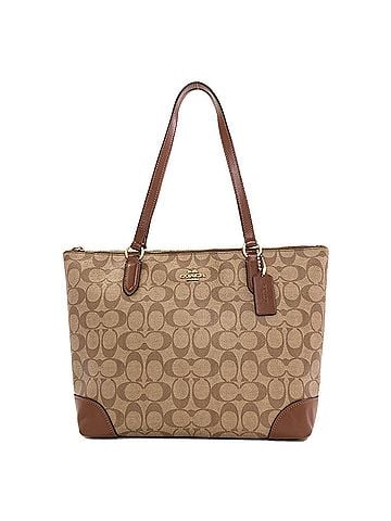 Coach Coach F29208 Signature Tote Bag PVC/Leather Women's COACH (view 1)