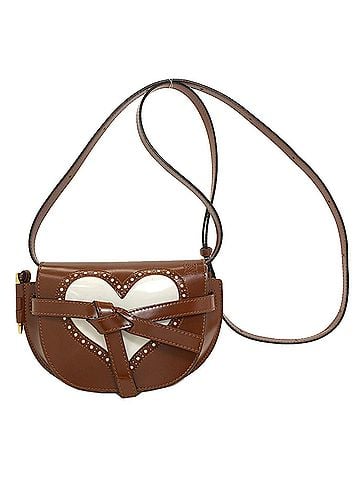 Loewe Loewe Gate Dual Mini Heart Motif Shoulder Bag, Calfskin, Women's LOEWE (view 1)