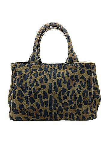 Prada Prada Canapa Mini Leopard Print 2-Way Handbag Canvas Women's PRADA (view 2)