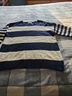 Zenana Outfitters 100% Acrylic Stripes Blue Ivory Pullover Sweater Size XL - photo 5