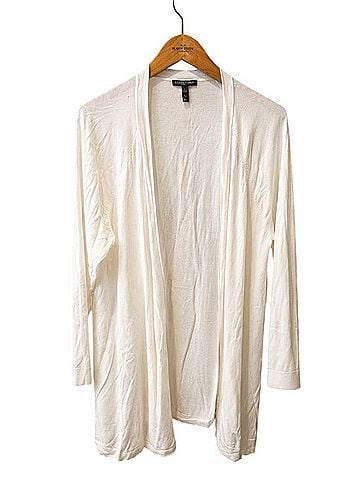 Eileen Fisher Tencel Lyocell Nylon Open Front Duster Cardigan Cardigan (view 1)