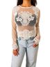 Zara Polka Dots White Long Sleeve Blouse Size L - photo 1