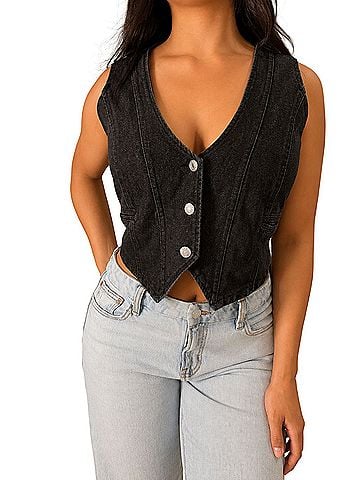 H&M Denim Vest (view 1)