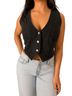 H&M Black Denim Vest Size L - photo 1