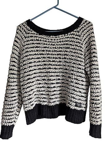 Obey Textured Stripe Crewneck Sweater Pullover Sweater (view 1)