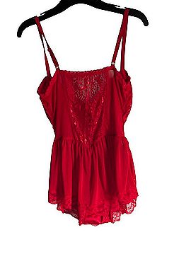 Sugar Thrillz Red Lace Intimate Babydoll Romper (view 2)