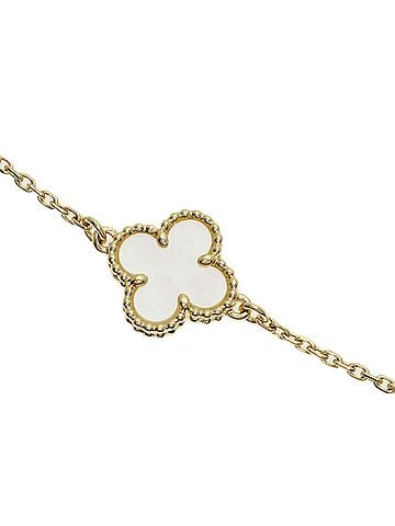 Van Cleef & Arpels Van Cleef &amp; Arpels Sweet Alhambra Shell Bracelet 18K Yellow Gold Women's (view 2)
