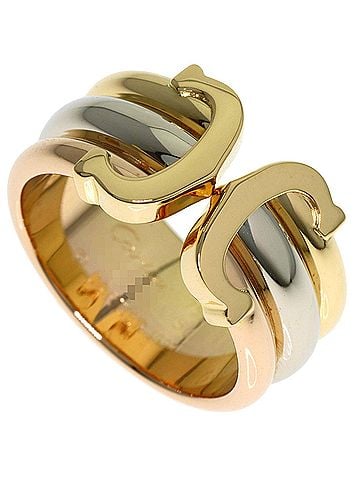 Cartier Cartier 2C LM #50 Ring - 18K Yellow Gold/18K Pink White Gold Women's CARTIER (view 1)