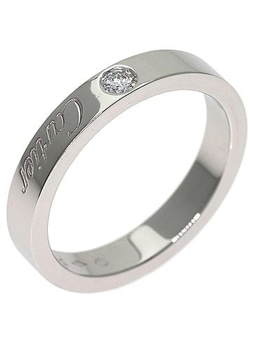 Cartier Cartier C de 1P Diamond Ring #47 Platinum PT950 Women's CARTIER (view 2)