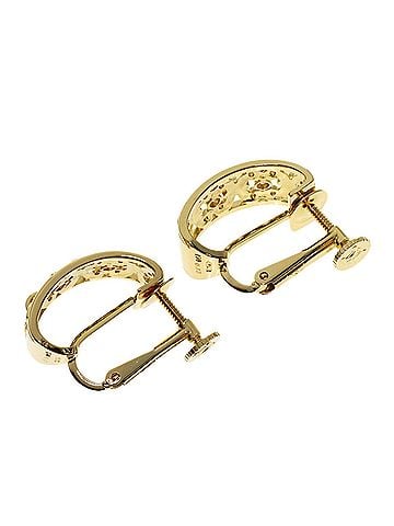 Céline Celine 4P Diamond Earrings, 18K Yellow Gold, Women's (view 2)