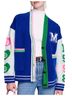 Maje Solid Blue Cardigan Size M - photo 1