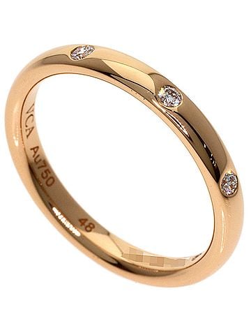 Van Cleef & Arpels Van Cleef &amp; Arpels Tendrement 3P Diamond Ring #48, 18K Pink Gold, Women's. (view 1)
