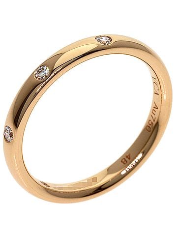 Van Cleef & Arpels Van Cleef &amp; Arpels Tendrement 3P Diamond Ring #48, 18K Pink Gold, Women's. (view 2)
