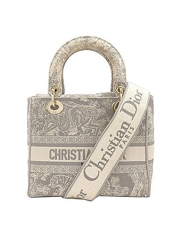 Christian Dior Christian Dior Lady D-Lite 2-Way Handbag, Canvas, Women's (view 1)