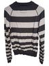BKE Stripes Gray Black White Pullover Sweater Size S - photo 2