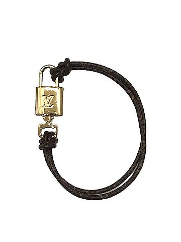 Louis Vuitton Louis Vuitton Bracelet Lockit Again, PVC Leather, Monogram, Brown, Gold, Padlock, M8015 LOUIS VUITTON (view 1)