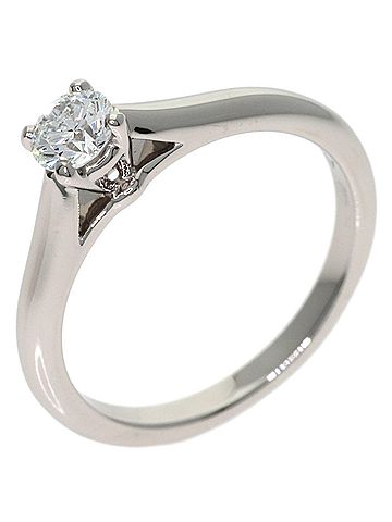Cartier Cartier Solitaire Diamond Ring #46, Platinum PT950, Women's. (view 2)
