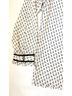 J.Crew 100% Polyester Polka Dots White Black Long Sleeve Blouse Size 2 - photo 4