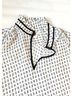 J.Crew 100% Polyester Polka Dots White Black Long Sleeve Blouse Size 2 - photo 8