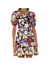 Milly 100% Polyester Floral Multi Color Cocktail Dress Size 6 - photo 1