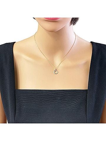 Cartier Cartier Baby Trinity Necklace, 18K Yellow Gold, Pink Sapphire, Women's, CARTIER (view 2)
