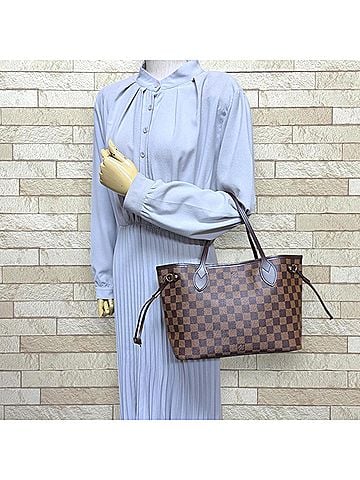 Louis Vuitton Louis Vuitton Neverfull PM Damier Tote Bag, Canvas N51109 Brown, Women's LOUIS VUITTON (view 2)