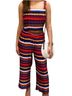 Lucy Paris Stripes Multi Color Jumpsuit Size M - photo 1