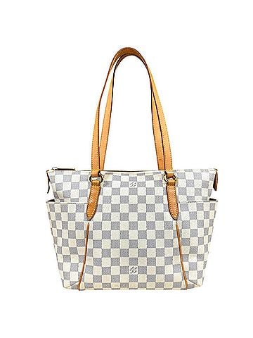 Louis Vuitton Louis Vuitton Totally PM Damier Azur Tote Bag, Canvas N41280, White, Women's LOUIS VUITTON (view 1)