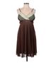 Studio Y 100% Polyester 100% Polyester 100% Polyester 100% Polyester Brown Green Casual Dress Size L - photo 1