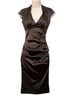 Cache 63% Acetate 35% Nylon 2% Spandex 100% Polyester Brown Cocktail Dress Size 2 - photo 1