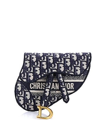 Christian Dior Saddle Belt Bag Logo Embroidered Oblique Canvas (view 1)
