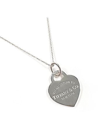 Tiffany & Co. TIFFANY&amp;Co. Tiffany Heart Tag Return to Silver Necklace, Sterling 925, Women's (view 1)