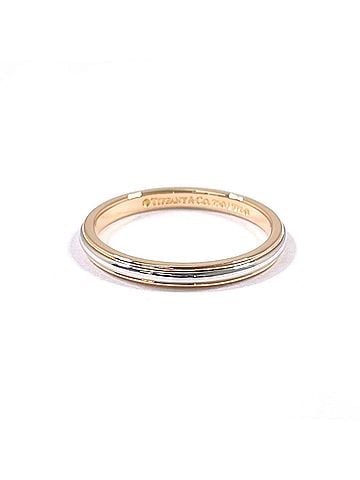 Tiffany & Co. TIFFANY&amp;Co. Tiffany Lucida Band Ring, Platinum 950/18K Pink Gold, Women's Ring (view 1)