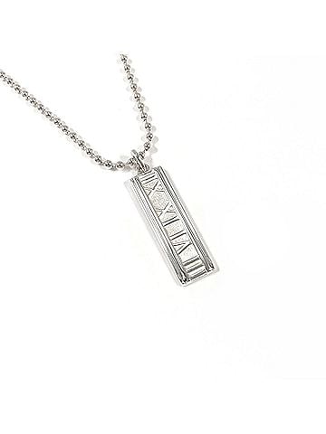 Tiffany & Co. TIFFANY&amp;Co. Tiffany Atlas Bar Necklace, Sterling Silver 925, Unisex (view 1)
