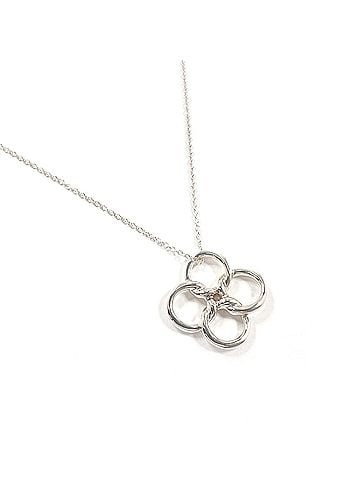 Tiffany & Co. TIFFANY&amp;Co. Tiffany Quadrofolio Elsa Peretti Necklace, Sterling Silver 925, Silver, Women's (view 1)