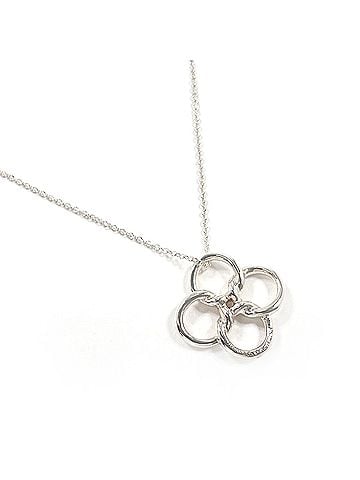 Tiffany & Co. TIFFANY&amp;Co. Tiffany Quadrofolio Elsa Peretti Necklace, Sterling Silver 925, Silver, Women's (view 2)