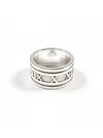 Tiffany & Co. TIFFANY&amp;Co. Tiffany Atlas Ring, Sterling Silver 925cm, Men's (view 1)