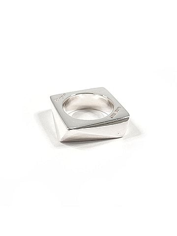 Salvatore Ferragamo Salvatore Ferragamo Square Ring, Sterling Silver 925, Silver, Women's (view 2)