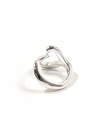 Tiffany & Co. TIFFANY&amp;Co. Tiffany Open Heart Elsa Peretti Ring, Sterling Silver 925, Silver, Women's (view 2)