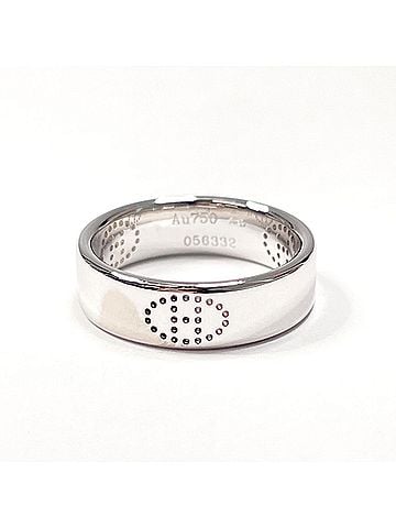 Hermès HERMES Eclipse Ruban Ring, 18K White Gold, 10.5cm Silver, Women's (view 2)