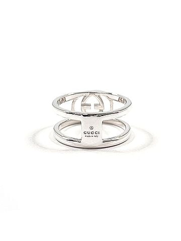 Gucci GUCCI Interlocking G Wide Ring, Sterling Silver 925, Silver, Men's (view 2)