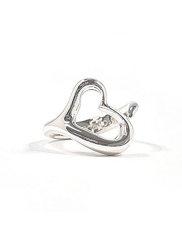 Tiffany & Co. TIFFANY&amp;Co. Tiffany Open Heart Elsa Peretti Ring, Sterling Silver 925, Silver, Women's (view 1)