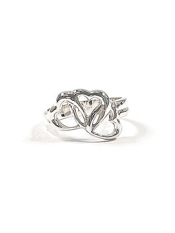 Tiffany & Co. TIFFANY&amp;Co. Tiffany Triple Heart Ring, Sterling Silver 925, Silver, Women's (view 1)