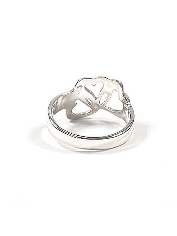 Tiffany & Co. TIFFANY&amp;Co. Tiffany Triple Heart Ring, Sterling Silver 925, Silver, Women's (view 2)
