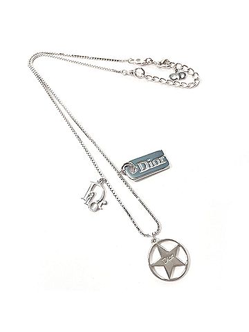 Christian Dior Christian Dior necklace, metal, silver, for women. (view 2)