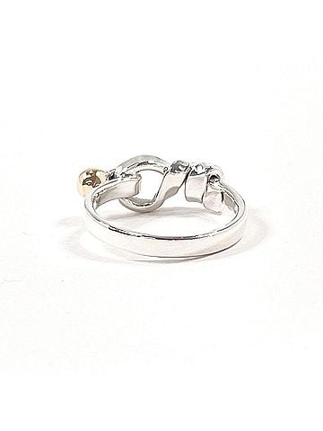 Tiffany & Co. TIFFANY&amp;Co. Tiffany Hook &amp; Eye Ring, Sterling Silver 925/18K Yellow Gold, Silver, Women's (view 2)