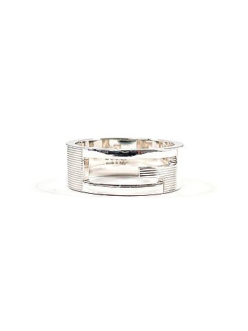 Gucci GUCCI Branded Cutout G Ring, Sterling Silver 925cm, Men's (view 1)