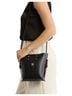 ALLSAINTS 100% Leather Solid Black Bucket Bag One size - photo 1