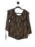 MICHAEL Michael Kors 100% Polyester Leopard Print Brown Black 3/4 Sleeve Blouse Size M - photo 1