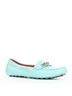 Hermès 100% Leather Blue Hermes Leather Silver Stud Driving Loafers Size EU 35 1/2 - photo 3